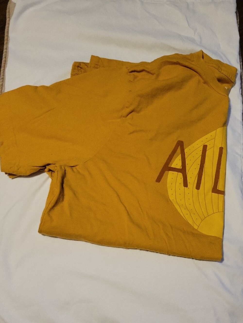 Women's Mustard Short Sleeve Tee - Picture 3 of 8